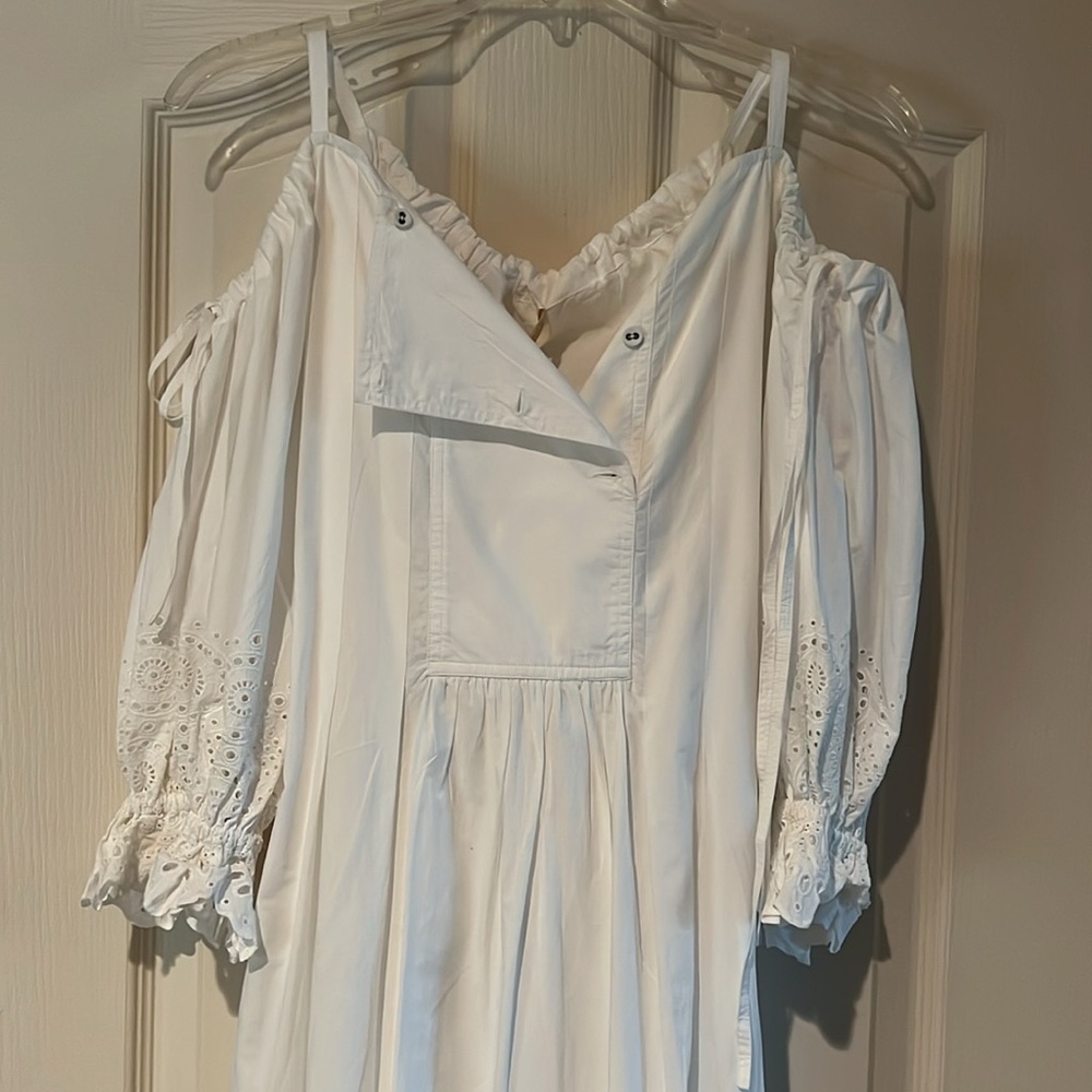 Ulla Johnson white eyelet off the shoulder maxi - Picture 7 of 8